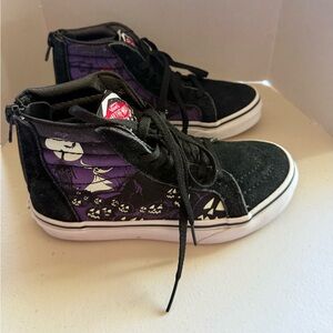 Vans Kids Night Before Christmas Black and Purple High-Top Shoes